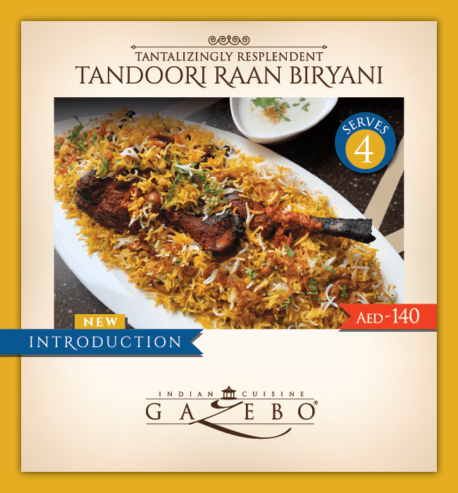 Gazebo New Dish Tandoori Raan Biryani